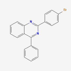 Chemical structure of 2-(4-Bromophenyl)-4-phenylquinazoline