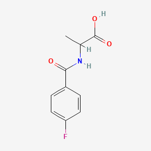 Chemical structure of Alanine, N-(4-fluorobenzoyl)-