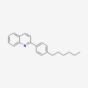 Chemical structure of 2-(4-Hexylphenyl)quinoline
