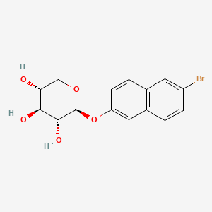 Chemical structure of 6-Bromo-2-naphthyl beta-D-xylopyranoside