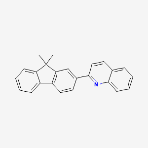 Chemical structure of 2-(9,9-Dimethyl-9H-fluoren-2-yl)quinoline