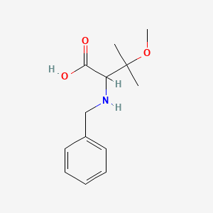 Chemical structure of 2-(Benzylamino)-3-methoxy-3-methylbutanoic acid