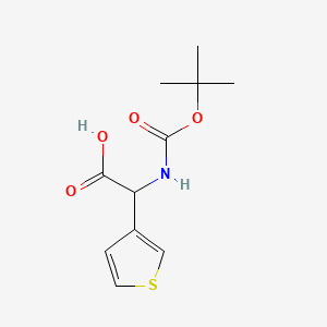 Chemical structure of 2-(Boc-amino)-2-(3-thiophenyl)acetic acid