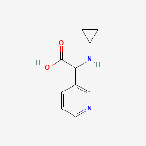 Chemical structure of 2-(Cyclopropylamino)-2-(pyridin-3-yl)acetic acid
