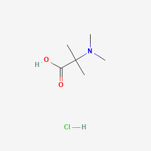 Chemical structure of 2-(Dimethylamino)-2-methylpropanoic acid hydrochloride