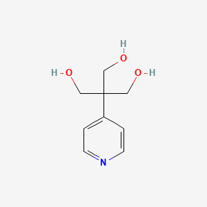Chemical structure of 2-(hydroxymethyl)-2-(pyridin-4-yl)propane-1,3-diol