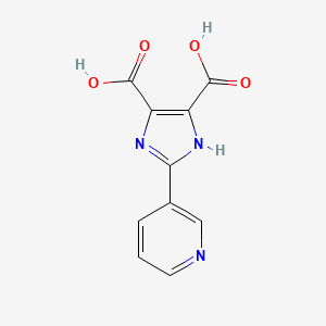 Chemical structure of 2-(3-Pyridyl)-1H-imidazole-4,5-dicarboxylic acid