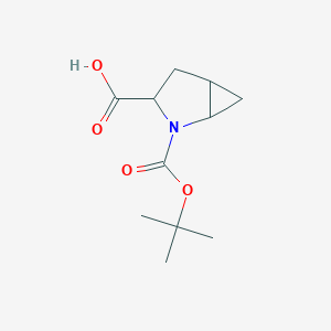 Chemical structure of 2-(tert-Butoxycarbonyl)-2-azabicyclo[3.1.0]hexane-3-carboxylic acid