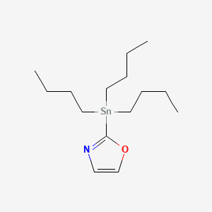 Chemical structure of 2-(Tri-n-butylstannyl)oxazole