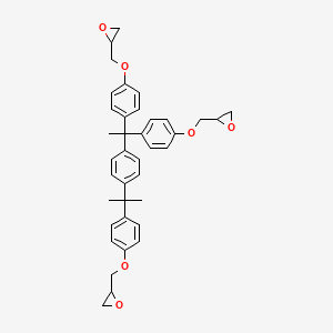Chemical structure of 2,2'-((((1-(4-(2-(4-(Oxiran-2-ylmethoxy)phenyl)propan-2-yl)phenyl)ethane-1,1-diyl)bis(4,1-phenylene))bis(oxy))bis(methylene))bis(oxirane)
