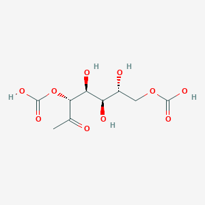 Chemical structure of 2,2'-(((2R,3R,4S,5R)-2,3,4-trihydroxy-6-oxohexane-1,5-diyl)bis(oxy))diacetic acid