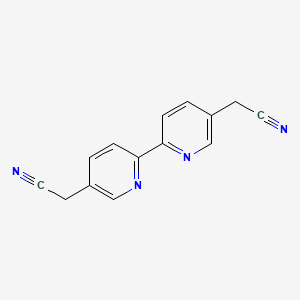 Chemical structure of 2,2'-([2,2'-Bipyridine]-5,5'-diyl)diacetonitrile