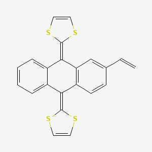 Chemical structure of 2,2'-(2-Vinylanthracene-9,10-diylidene)bis(1,3-dithiole)