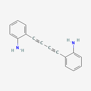 Chemical structure of 2,2'-(Buta-1,3-diyne-1,4-diyl)dianiline
