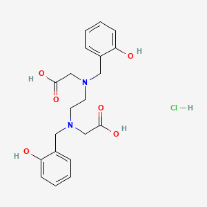 Chemical structure of 2,2'-(Ethane-1,2-diylbis((2-hydroxybenzyl)azanediyl))diacetic acid dihydrochloride