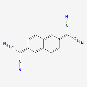 Chemical structure of 2,2'-(Naphthalene-2,6-diylidene)dimalononitrile