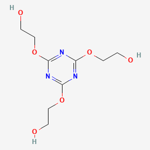 Chemical structure of 2,2',2''-((1,3,5-Triazine-2,4,6-triyl)tris(oxy))tris(ethan-1-ol)