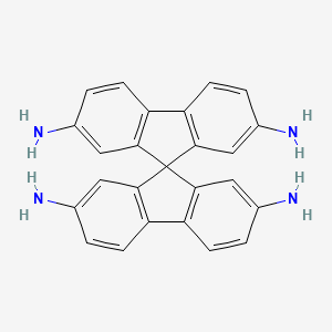 Chemical structure of 2,2',7,7'-Tetraamino-9,9'-spirobifluorene
