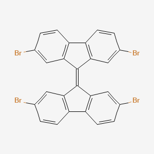 Chemical structure of 2,2',7,7'-Tetrabromo-9,9'-bifluorenylidene