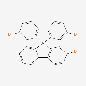 Chemical structure of 2,2',7-Tribromo-9,9'-spirobi[fluorene]