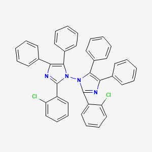 Chemical structure of 2,2'-Bis(2-chlorophenyl)-4,4',5,5'-tetraphenyl-1,1'-biimidazole