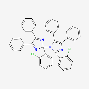 Chemical structure of 2,2'-Bis(2-chlorophenyl)-4,4',5,5'-tetraphenyl-2'H-1,2'-biimidazole
