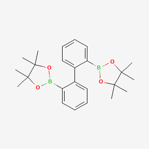 Chemical structure of 2,2'-Bis(4,4,5,5-tetramethyl-1,3,2-dioxaborolan-2-yl)-1,1'-biphenyl