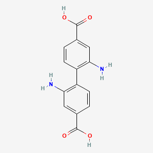 Chemical structure of 2,2'-Diamino-[1,1'-biphenyl]-4,4'-dicarboxylic acid