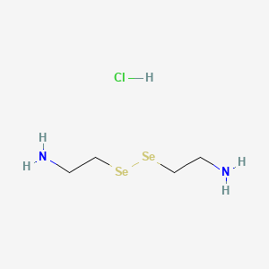 Chemical structure of 2,2'-Diselanediyldiethanamine dihydrochloride