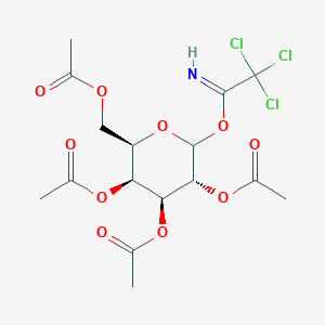 Chemical structure of 2,2,2-Trichloro-N-(2,3,4,6-tetra-O-acetyl-α-D-galactopyranosyl)acetamide