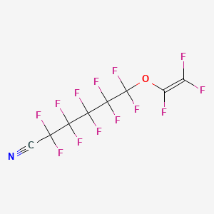 Chemical structure of 2,2,3,3,4,4,5,5,6,6-Decafluoro-6-[(1,2,2-trifluorovinyl)oxy]hexanenitrile