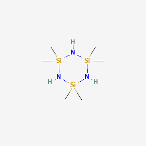 Chemical structure of 2,2,4,4,6,6-Hexamethylcyclotrisilazane