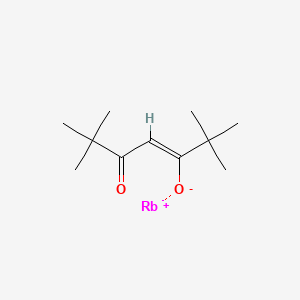Chemical structure of 2,2,6,6-Tetramethyl-3,5-heptanedionato rubidium
