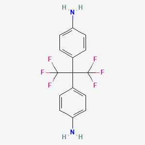 Chemical structure of 2,2-Bis(4-aminophenyl)hexafluoropropane