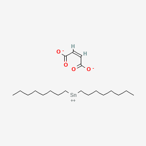 Chemical structure of Dioctyl(maleate)tin