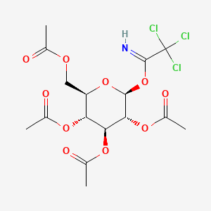 Chemical structure of 2,3,4,6-Tetra-O-acetyl-b-D-glucopyranosyl trichloroacetimidate
