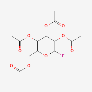 Chemical structure of 2,3,4,6-Tetra-O-acetyl-D-mannopyranosyl Fluoride