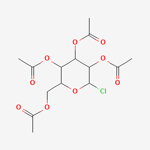 Chemical structure of 2,3,4,6-tetra-O-acetyl-β-D-chloroglucose