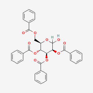 Chemical structure of 2,3,4,6-Tetra-O-benzoylhexopyranose