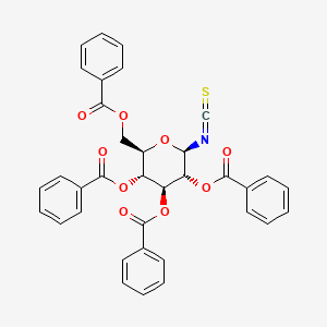 Chemical structure of 2,3,4,6-Tetra-O-benzoyl-β-D-glucopyranosyl Isothiocyanate [for HPLC Labeling]