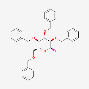 Chemical structure of 2,3,4,6-Tetra-O-benzyl-α-D-glucopyranosyl Fluoride