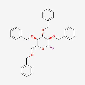 Chemical structure of 2,3,4,6-Tetra-O-benzyl-β-D-glucopyranosyl Fluoride