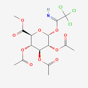 Chemical structure of 2,3,4-Tri-O-acetyl-α-D-glucuronide methyl ester trichloroacetimidate