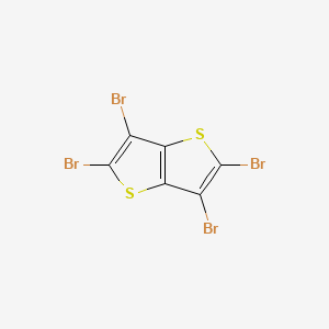 Chemical structure of 2,3,5,6-Tetrabromothieno[3,2-b]thiophene