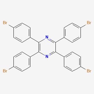 Chemical structure of 2,3,5,6-Tetrakis(4-bromophenyl)pyrazine