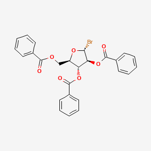 Chemical structure of 2,3,5-Tri-O-benzoyl-α-D-arabinosyl bromide