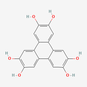 Chemical structure of 2,3,6,7,10,11-Hexahydroxytriphenylene