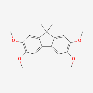 Chemical structure of 2,3,6,7-Tetramethoxy-9,9-dimethyl-9H-fluorene