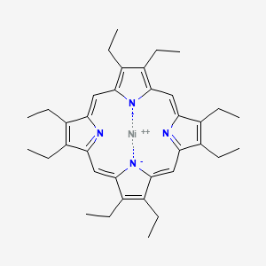 Chemical structure of 2,3,7,8,12,13,17,18-Octaethylporphyrin, nickel(II) salt