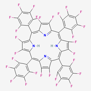 Chemical structure of 2,3,7,8,12,13,17,18-Octafluoro-5,10,15,20-tetrakis(pentafluorophenyl)porphyrin